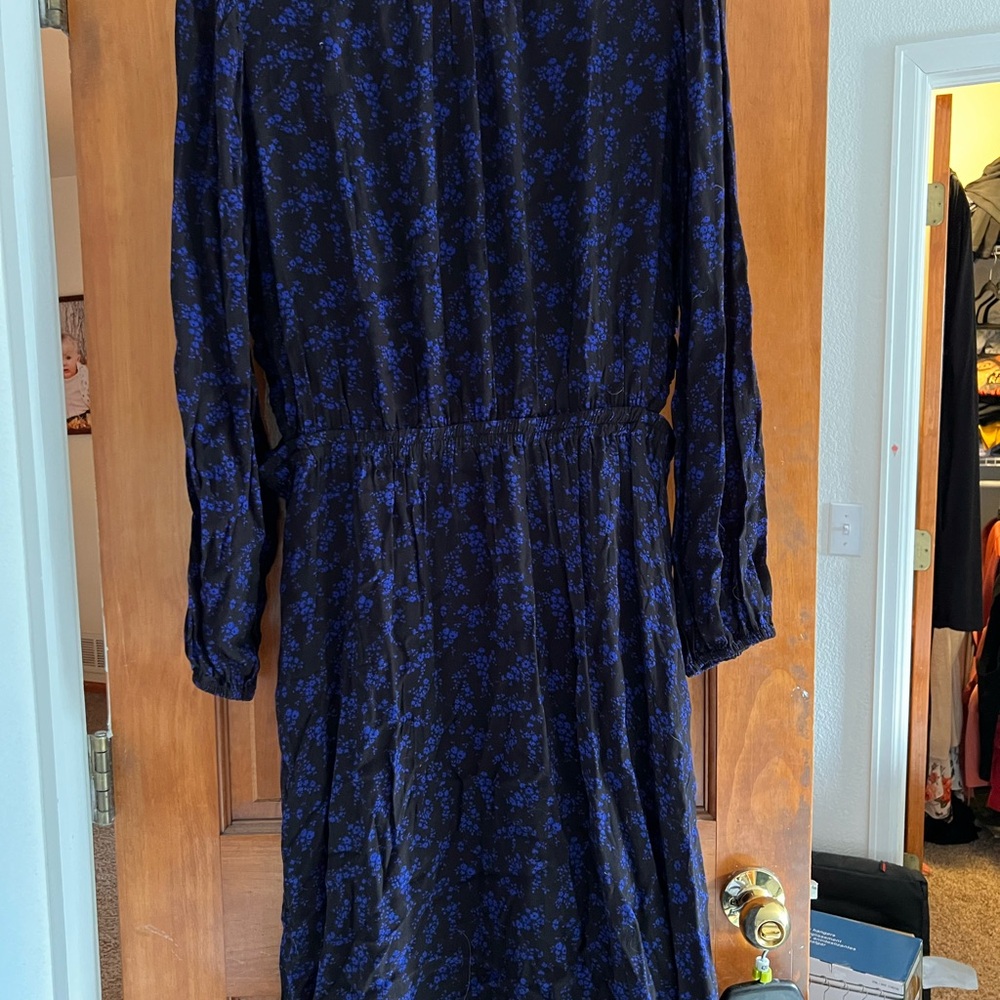 Elegant Blue Floral Dress Gap size XXL